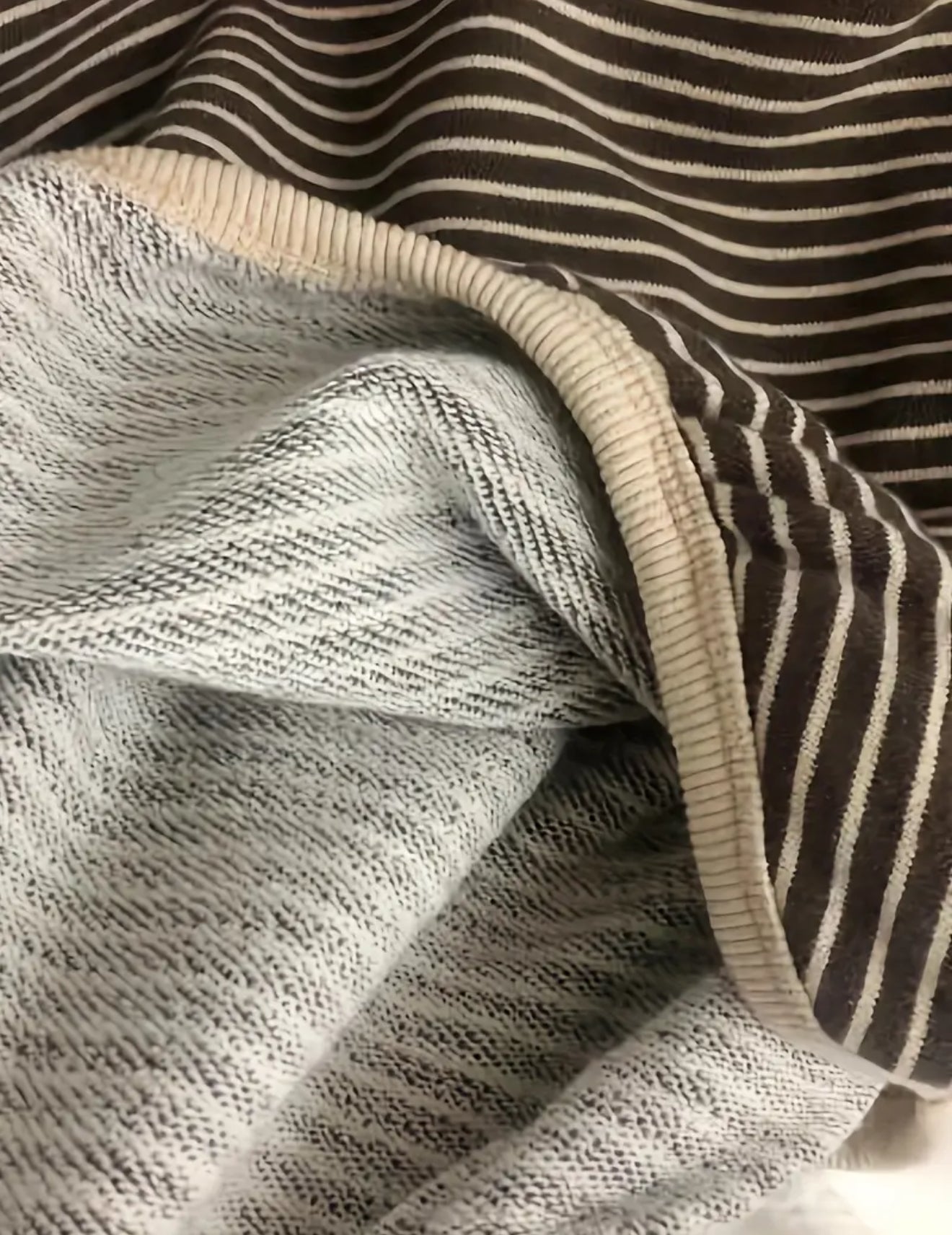 Beige Stripped Little One Sweater