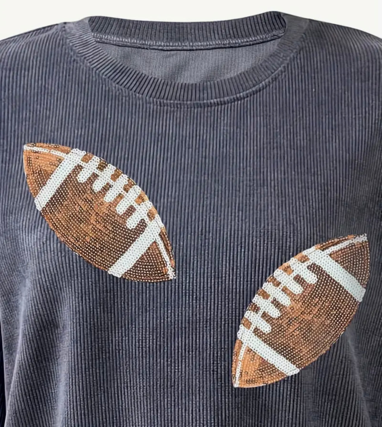 Rhinestone Game Day Crew Neck Sweater