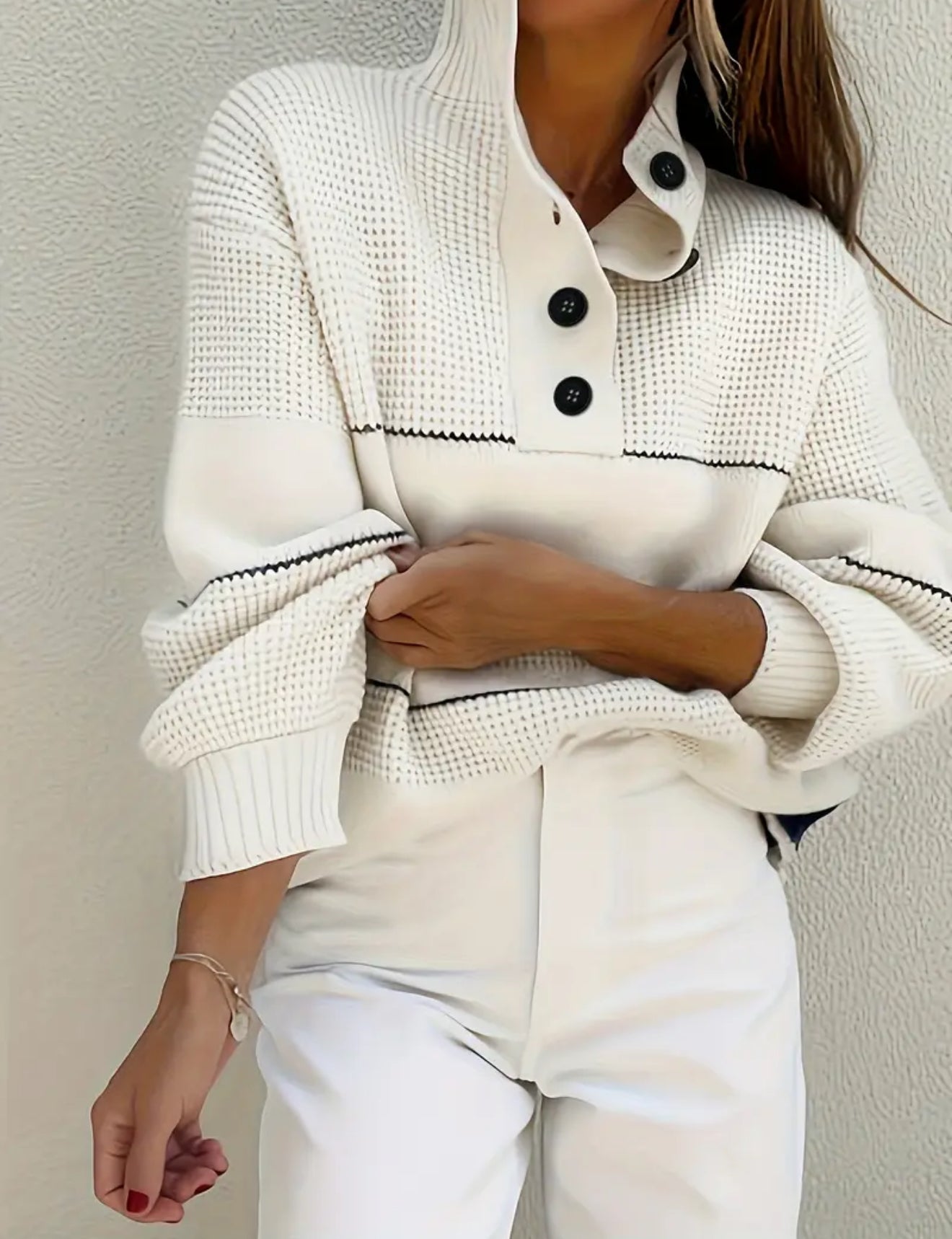 Black & White Collared Sweater