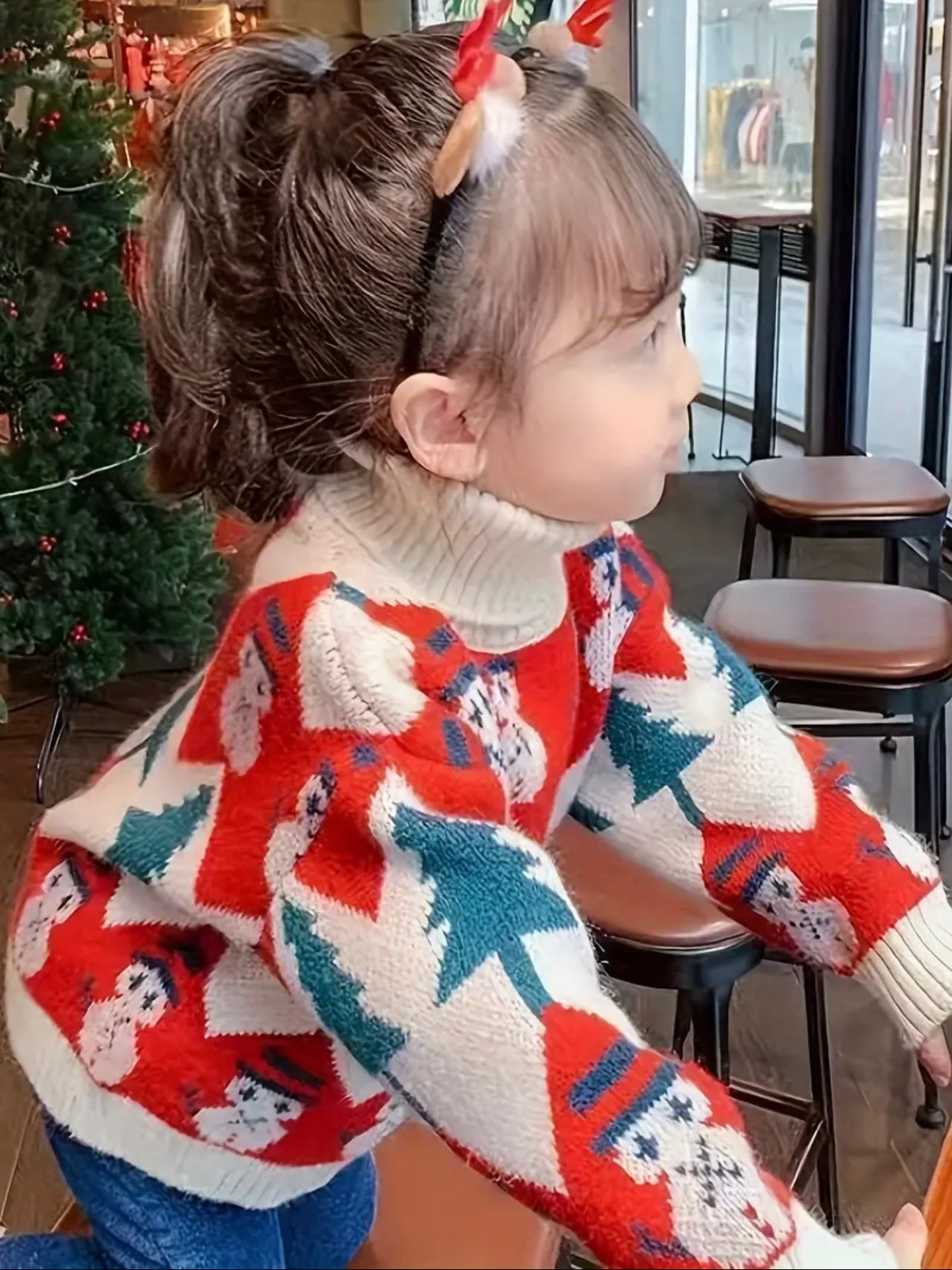 Little One Holiday Turtle Neck Sweater