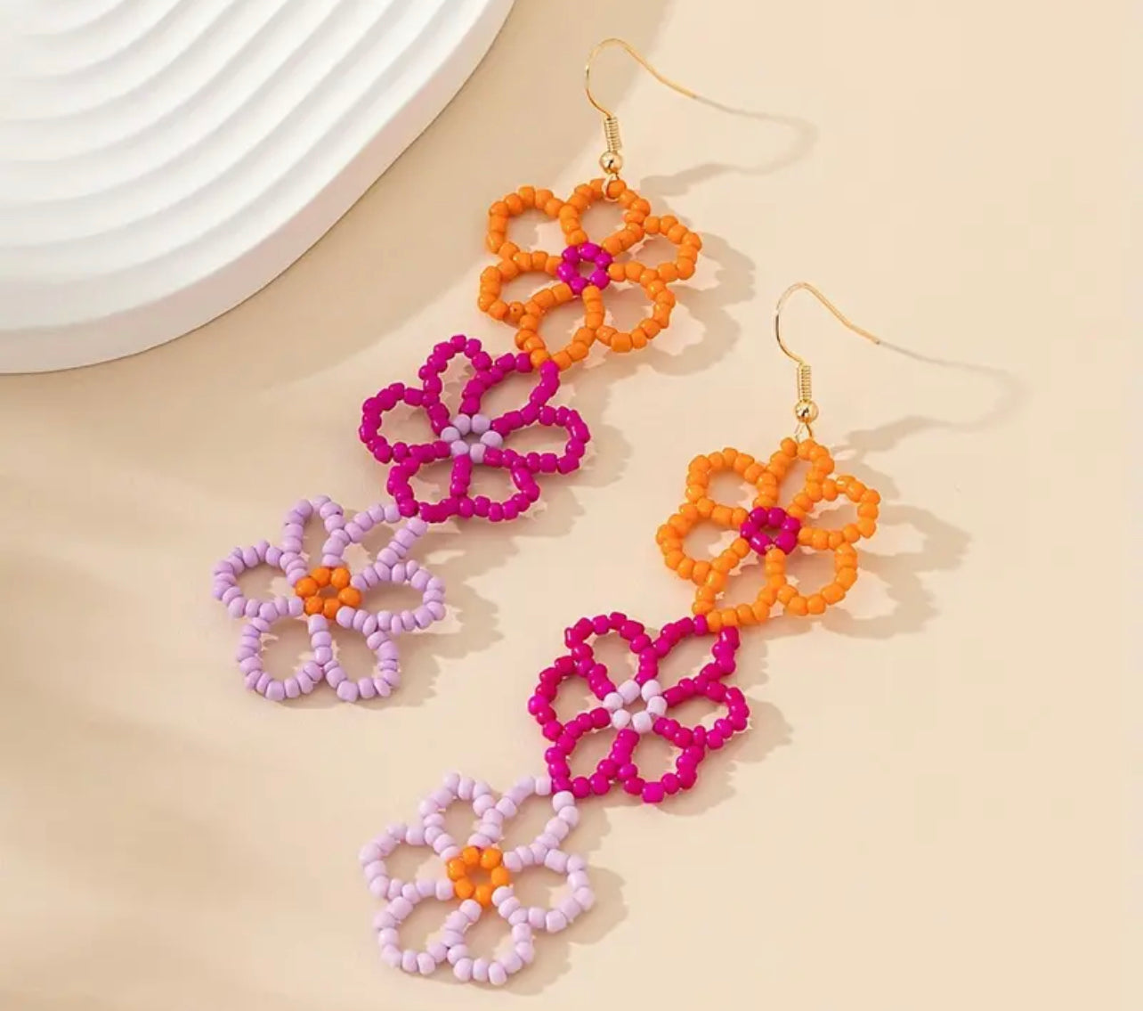 Dainty Floral Hanging Earrings