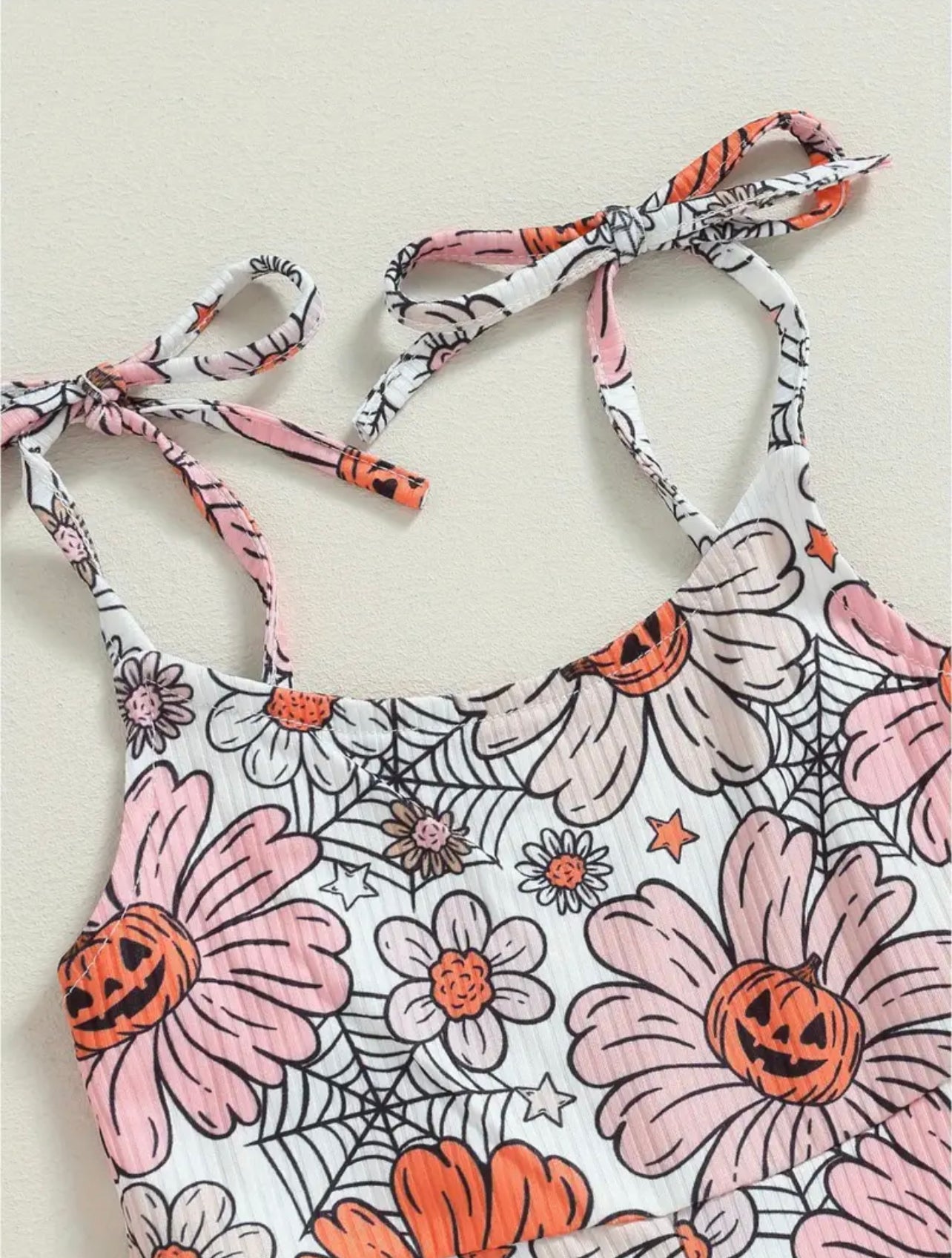 Floral Pumpkin Little One Jumpsuit