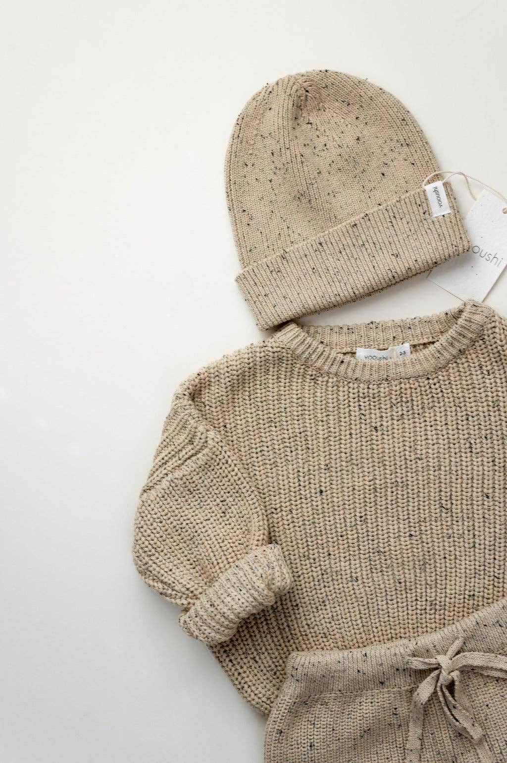 Speckled Oak Chunky Knit Sweater