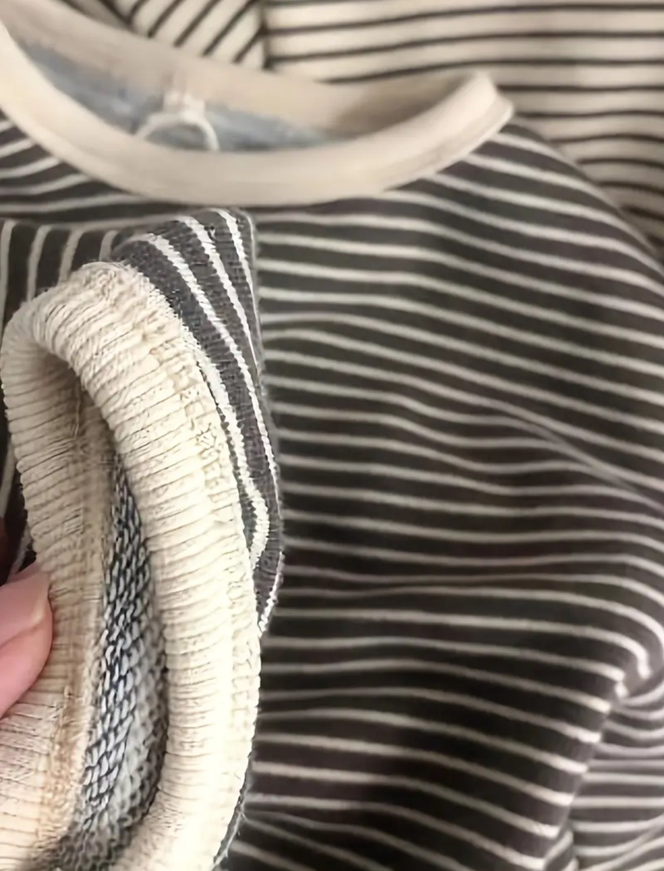 Beige Stripped Little One Sweater