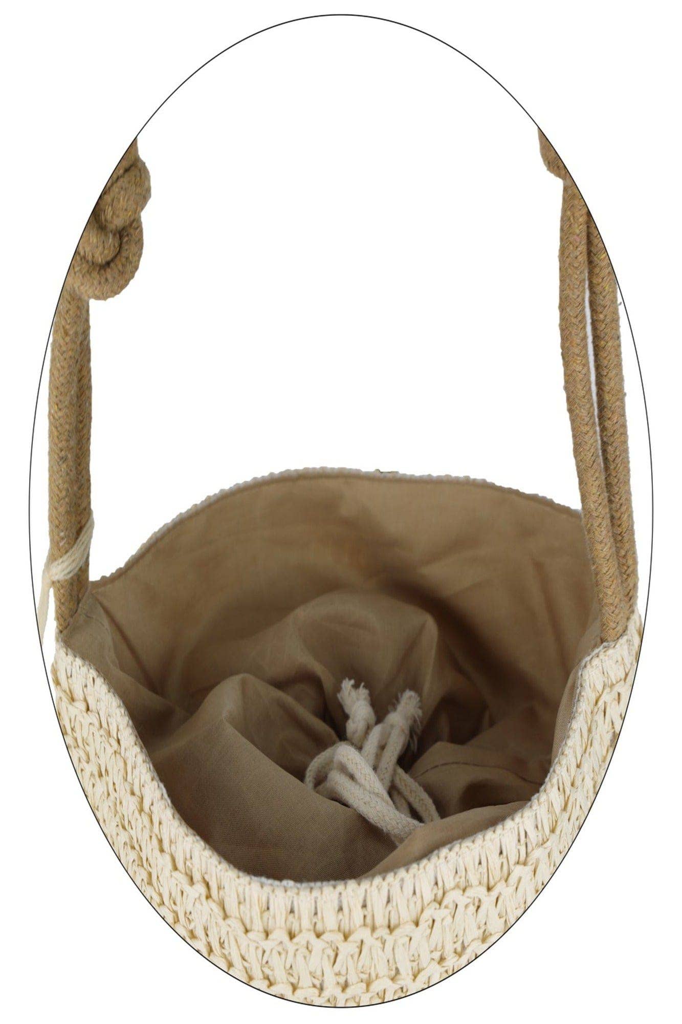 Cora Straw Bucket Bag With Tassel