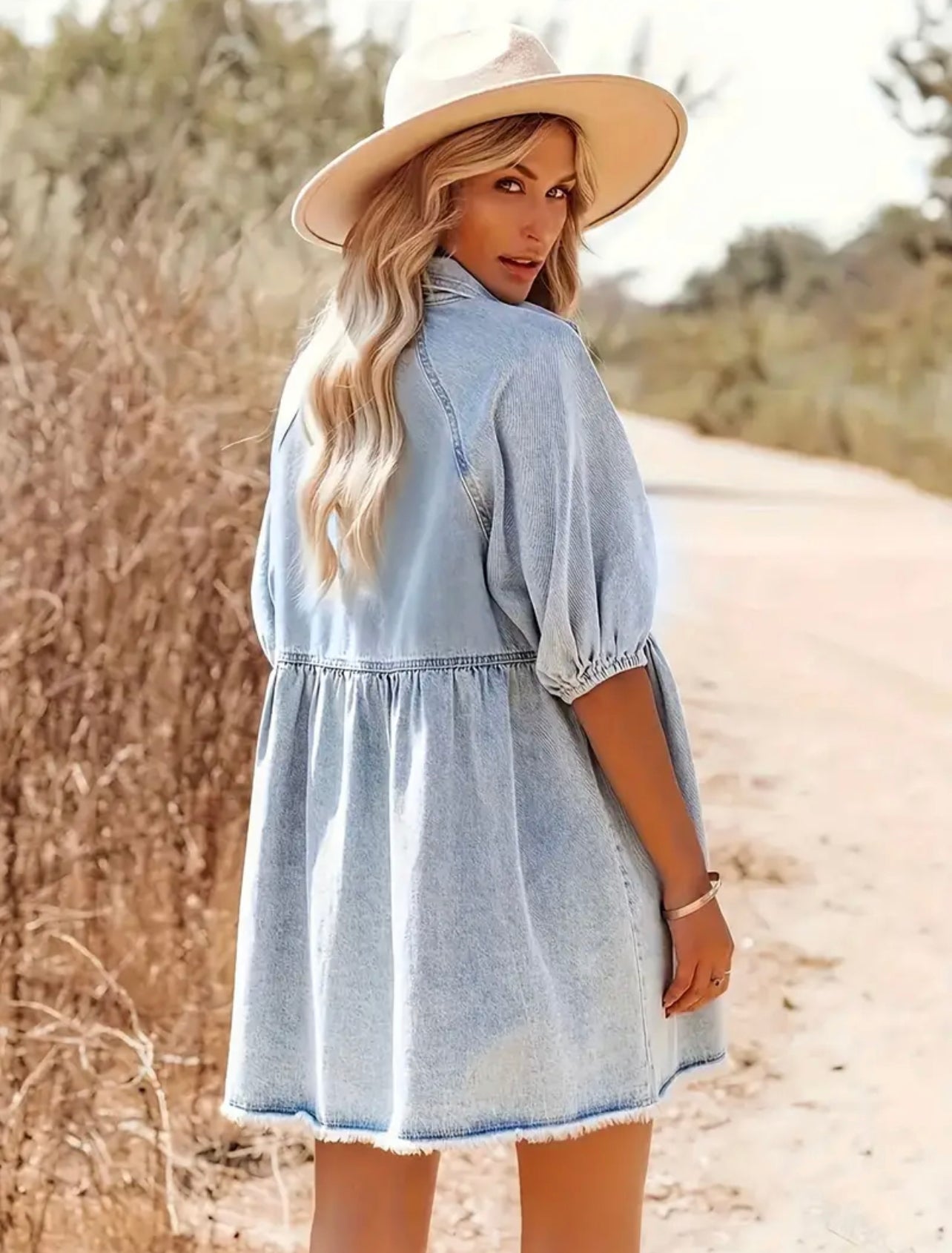 Este Blue Washed Dress