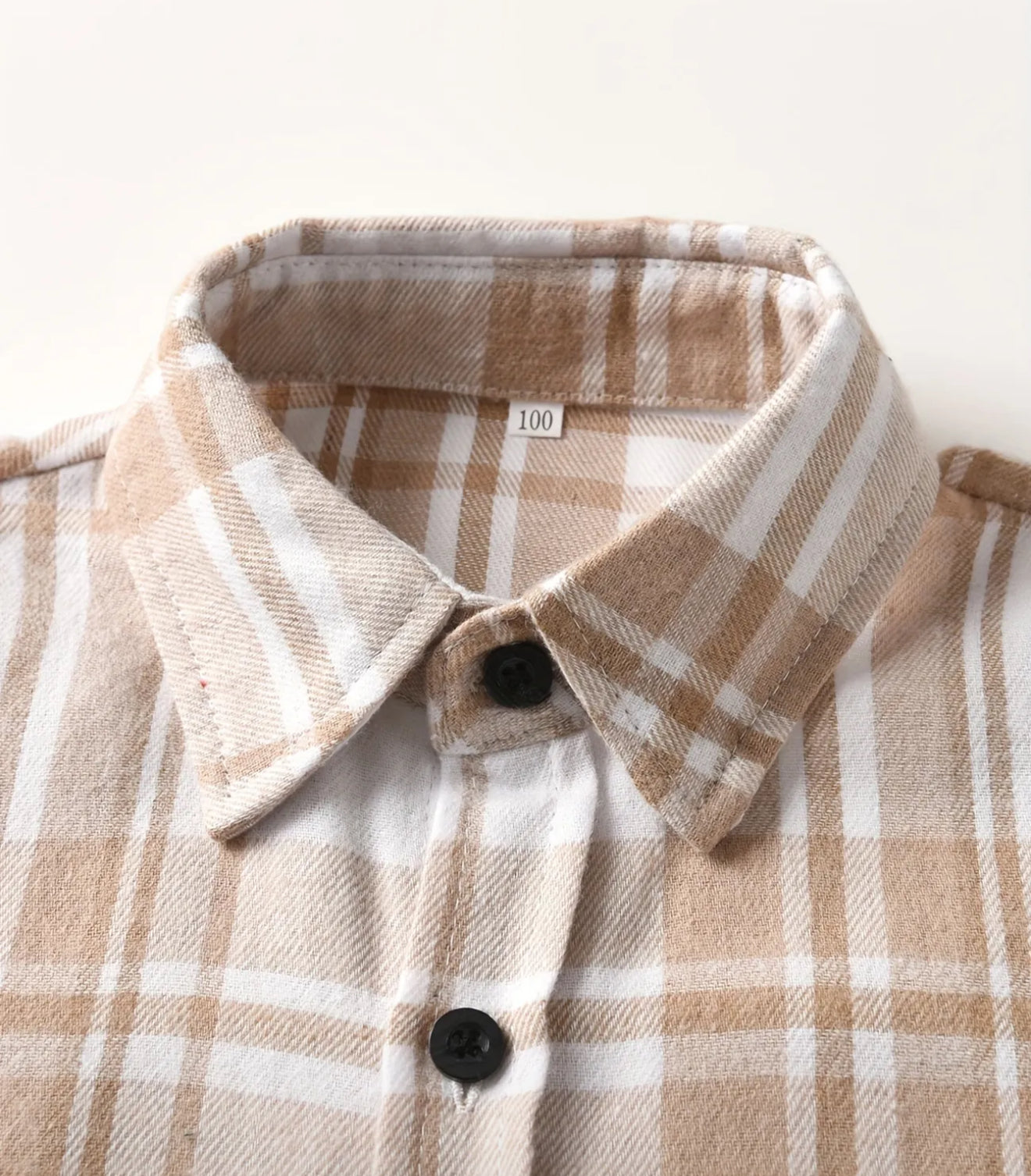 Plaid Long Sleeve Little One Top