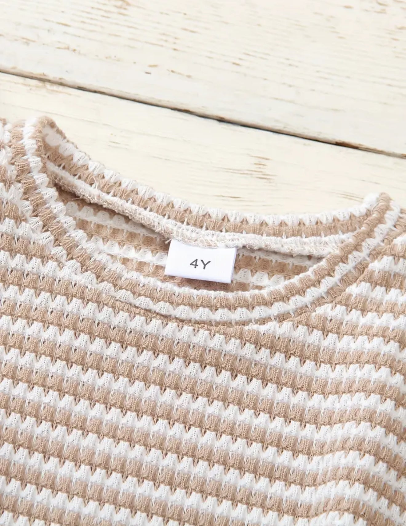 Neutral Stripped Top Little One