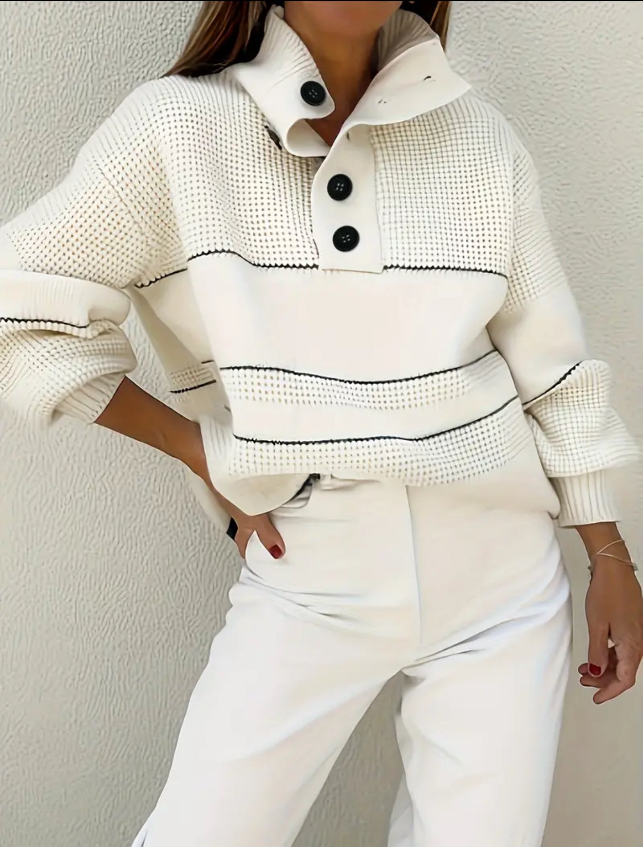 Black & White Collared Sweater