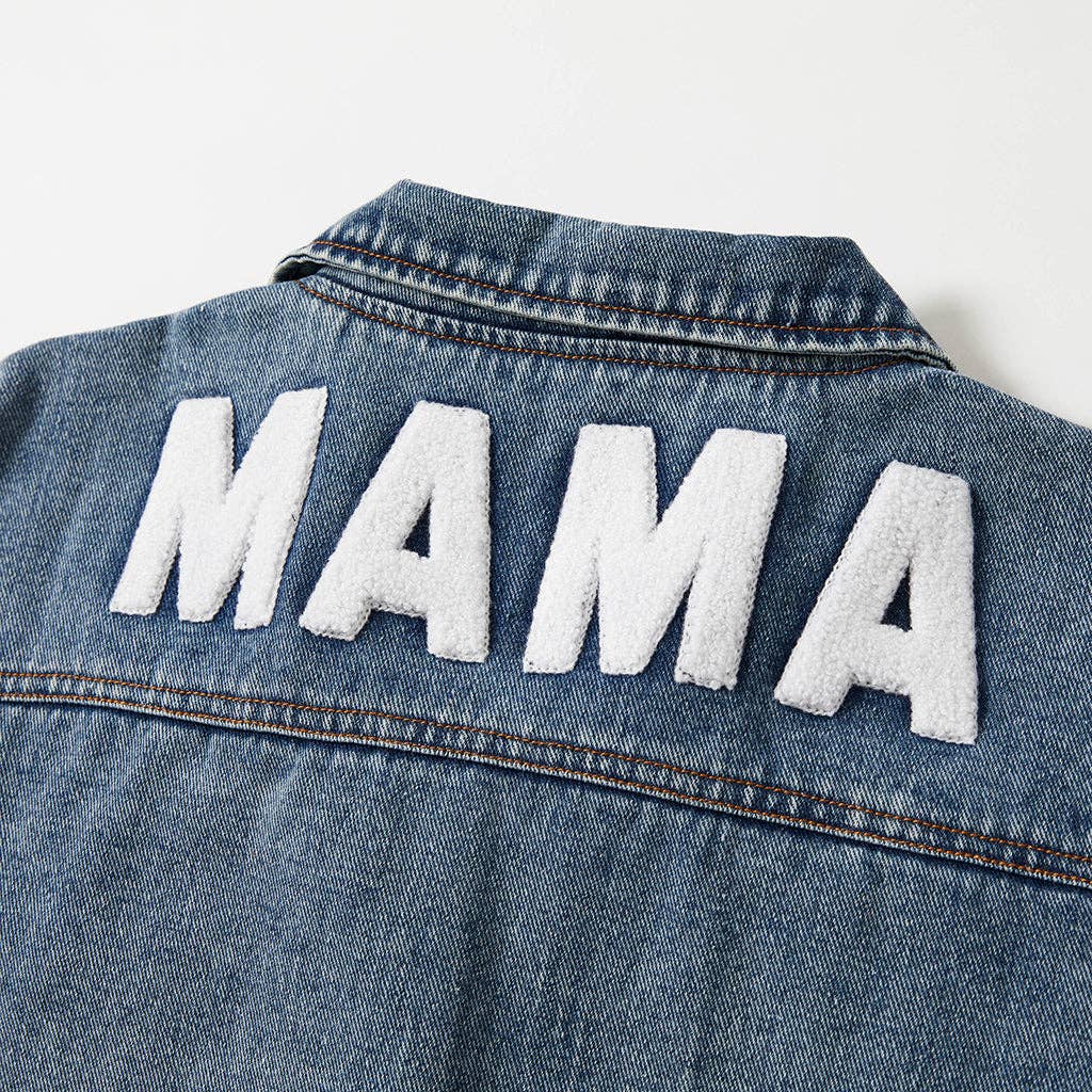 Mama Distressed Denim Jacket